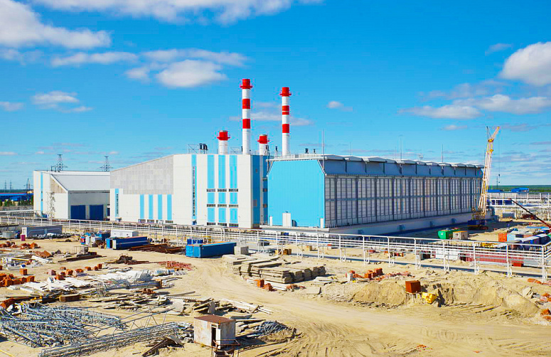 Gas turbine power plant with capacity of 120 MW for the needs of Novy Urengoy gas and chemical complex