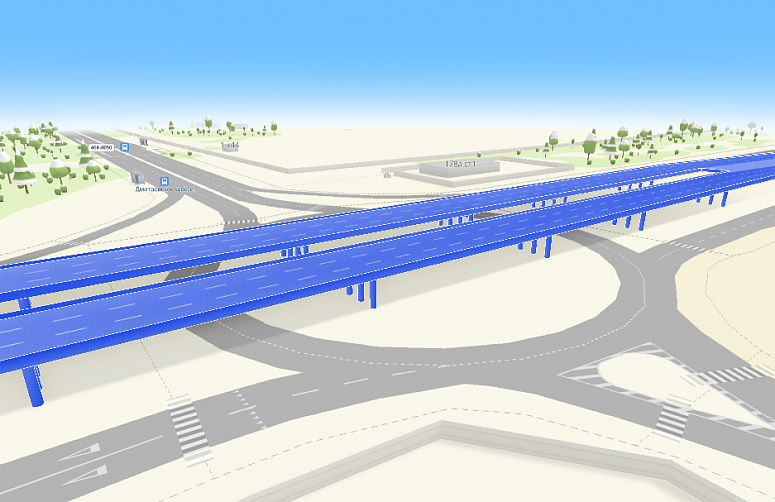 Volkovskoe highway overpass, Moscow region
