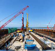First 13 bored piles for the Lena Bridge pylons are completed